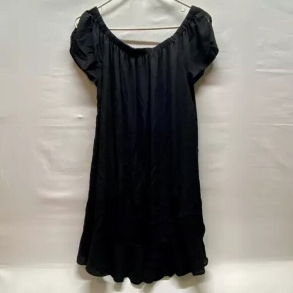 Express Mini Dress Women's Large Black Off Shoulder Lightweight Pullover NWOT - Picture 8 of 12